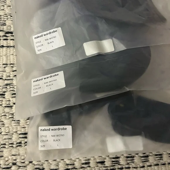 🆕 2/$75 NWT Naked Wardrobe | 2 Piece Underwire Halter Bikini | Black | Large - Picture 10 of 10